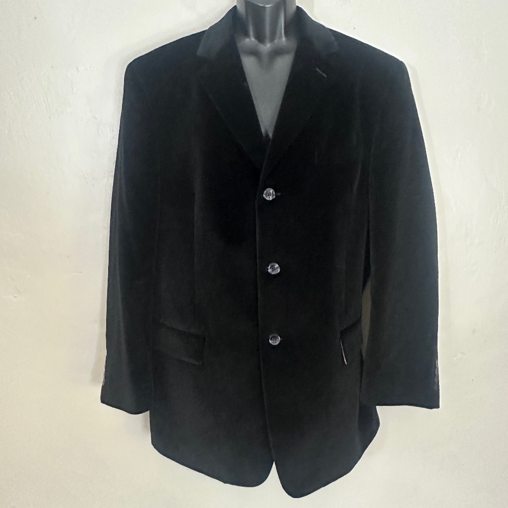 Wilke-Rodriguez Black Velvet Blazer 48L Gently worn Gently worn 100% cotton